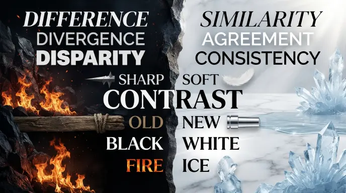 synonyms for contrast