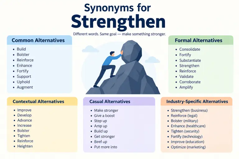 Synonyms for Strengthen